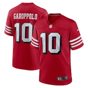 mens nike jimmy garoppolo scarlet san francisco 49ers alter